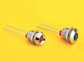 DX0998/RD, LED Panel Mount Indicators Chrome Pltd Bezel Red Indicator