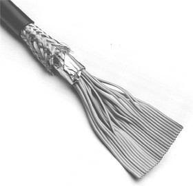 Round Flat Cable 34x 0.08 mm² Shielded 300V