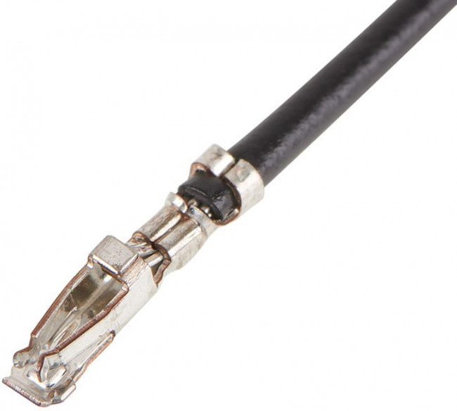 217501-1122, Rectangular Cable Assemblies Pre-Crimped Lead 150mm , 22 AWG, Blk