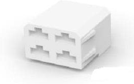 180900, Conn Housing RCP 4 POS 10.8mm Crimp ST Cable Mount Natural Bag