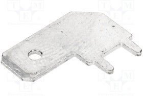 03867B.68, Наконечник плоский, 6,3мм, 0,8мм, "папа", THT, латунь, луженые