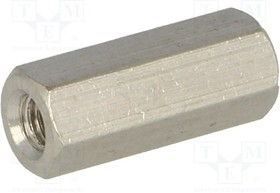 B3X14/BN3320, Дистанцирующая стойка с резьбой, 14мм, Внутр.резьба: M3, латунь