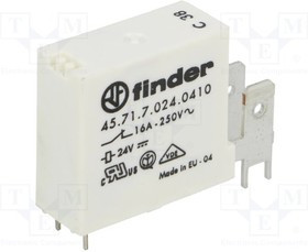 45.71.7.024.041, Реле: электромагнитное, SPST-NC, Uобмотки: 24ВDC, макс.250ВAС