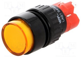 V16Y-11-230O, Переключатель: кнопочный, Пол: 2, SPDT, 3A/220ВAC, 2A/24ВDC, IP40