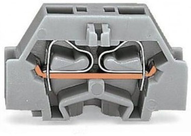 2-wire terminal, spring-clamp connection, 0.08-2.5 mm², 1 pole, 24 A, 6 kV, gray, 261-301 2-wire terminal, spring-clamp connection, 0.08-2.5 mm², 1 pole, 24 A, 6 kV, gray, 261-301