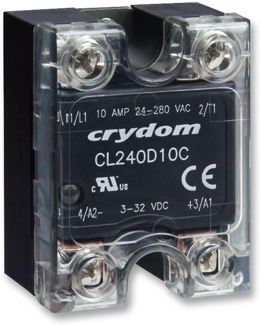 CL240D10C, CL Series Solid State Relay, 10 A rms Load, Panel Mount, 280 V rms Load, 32 V dc Control