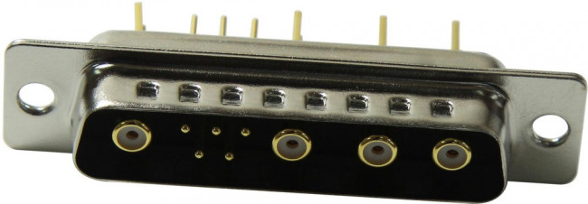683M9W4103L001, COMBO D-SUB CONN, PLUG, DB-9W4, TH