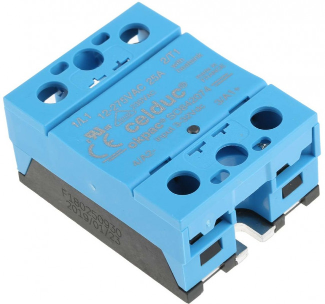 SO842074, Реле: полупроводниковое, Uупр: 3-32ВDC, 25А, 12-275ВAC, -55-100°C SO842074, Реле: полупроводниковое, Uупр: 3-32ВDC, 25А, 12-275ВAC, -55-100°C