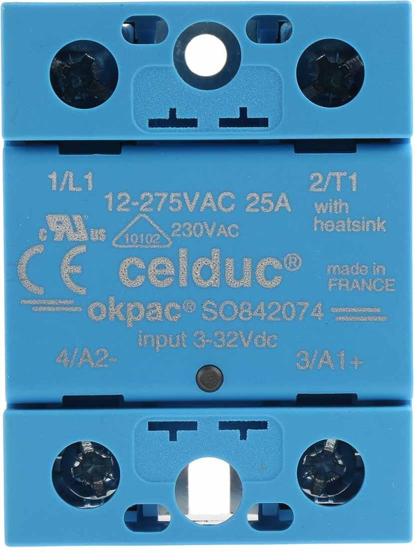 SO842074, Реле: полупроводниковое, Uупр: 3-32ВDC, 25А, 12-275ВAC, -55-100°C SO842074, Реле: полупроводниковое, Uупр: 3-32ВDC, 25А, 12-275ВAC, -55-100°C