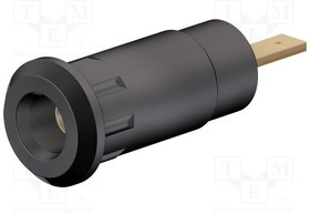 SEB2-F2.8-21, Гнездо; "банан" 2мм; 10А; 28мм; черный; Покрытие: позолота