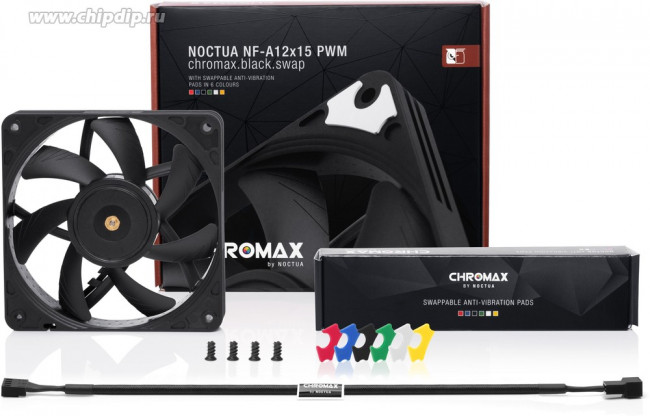 Вентилятор 120x120x15 NF-A12x15 PWM chromax.black.swap черный, Noctua