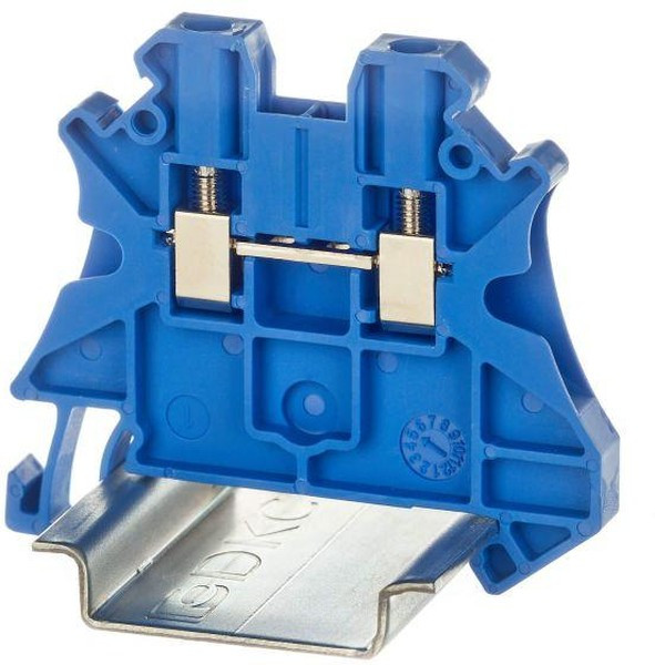 DKC Nuputuk Клемма проходная, винтовой зажим, 2 точки подключения, 2.5 кв.мм, синяя