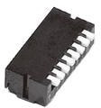CHP-081A, DIP Switches / SIP Switches smd piano switch, 8 pos., J hook, lower on direction, 1/2 pitch