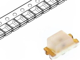 HSMC-C190, Standard LEDs - SMD Red Diffused 626nm 90mcd