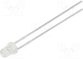 304AC4B-2BD, LED; 3mm; orange; 1000mcd; 30°; Front: convex; 1.6?2.4V