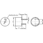 Излучатель звука магнитоэлектрический с генератором 12x10мм, 1.5В, 2.3кГц; згм 12x10\ 1,5\\2,3\2P7,6