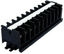 081-18-02, Блок зажимов наборный TD 20А на DIN-рейку 10 пар HLT