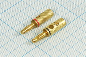 Разъем BANANA d3,7, отверстие d5,8/4,2, черный