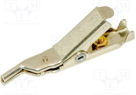 BU-JP-8099, Зажим "крокодил"; 5А; Диап.захвата: макс.25,4мм; Длина: 66,4мм