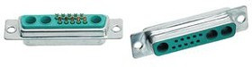 172704-0032, D-Sub hybrid-socket, Socket, 3W3, Soldering Lugs