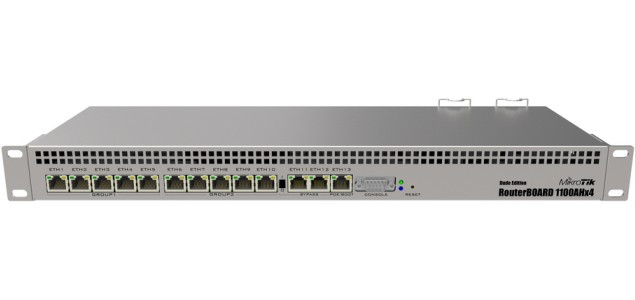Маршрутизатор 10/100/1000M 13PORT RB1100AHX4 MIKROTIK Маршрутизатор 10/100/1000M 13PORT RB1100AHX4 MIKROTIK