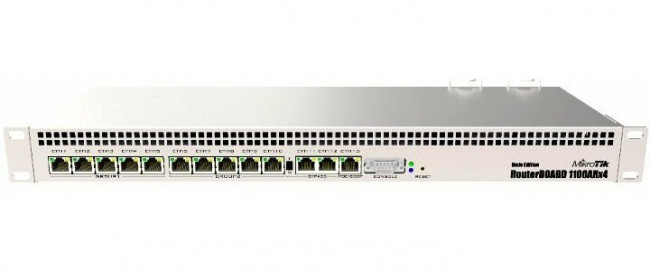 Маршрутизатор 10/100/1000M 13PORT RB1100AHX4 MIKROTIK Маршрутизатор 10/100/1000M 13PORT RB1100AHX4 MIKROTIK