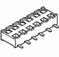 91596-108LF, Headers &amp; Wire Housings Recept, SMT, Dbl Rw Vert, .76um,8P