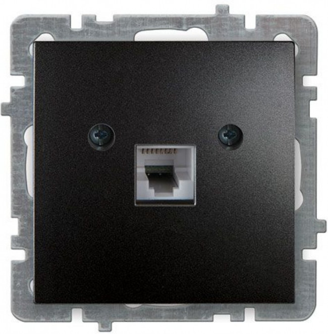 Розетка телефон. Selene CAT 3 черный 23221062