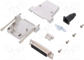 DTSL25-TJSRGHDS44K, Разъем D-Sub HD; PIN: 44; вилка; "мама"; прямой; пайка; на провод