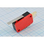 Микропереключатель, размер 29x10 x16, 5А, переключение ON-(ON), размер концевика L27, MSW-02B