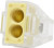 Elvert Зажим разветвительный втычной двухгнездовой желтый макс.сечение 2,5 кв.мм 24 А (1 пакет/50 шт.) TC-102