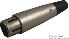 SVP556H-4P, Аудио разъем XLR, 4 контакт(-ов), Гнездо, Монтаж на Кабель, Контакты с Покрытием из Серебра