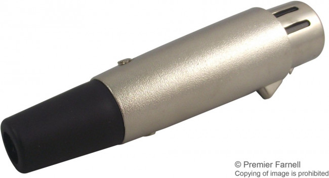 SVP556H-4P, Аудио разъем XLR, 4 контакт(-ов), Гнездо, Монтаж на Кабель, Контакты с Покрытием из Серебра