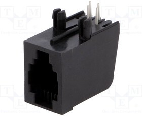 RJJ44NFRA, Гнездо, RJ9, PIN: 4, Конф: 4p4c, THT, угловой