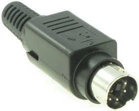 KMDLAX-8P-KPPSR, Circular DIN Connectors 8P MINI DIN CBL PLUG 6.35mm dia StrRf