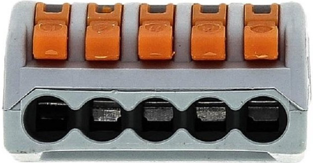 plc-smk-415, Клемма СМК 222-415 с рычагом 5 отверстий 0,08-2,5(4.0)мм2 (100шт.) plc-smk-415, Клемма СМК 222-415 с рычагом 5 отверстий 0,08-2,5(4.0)мм2 (100шт.)