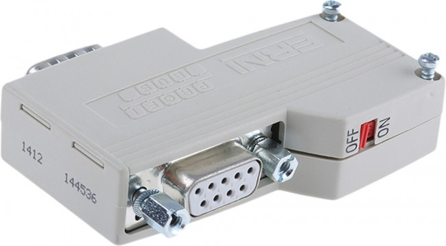 144536 / 144536-E, ERbic Profibus 9 Way Right Angle Cable Mount D-sub Connector Male/Female 144536 / 144536-E, ERbic Profibus 9 Way Right Angle Cable Mount D-sub Connector Male/Female