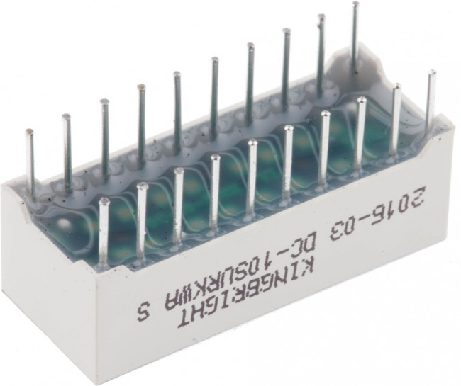 DC-10SURKWA, 10 сегментный шкальный дисплей/красный/ 630нм/9-25мкд