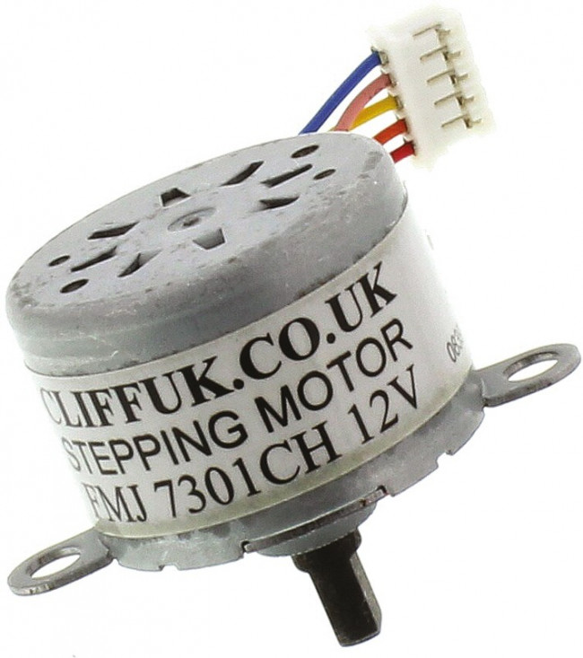 FMJ7301CH, Двигатель: DC, шаговый,униполярный, 5-12ВDC, шаг 5,6°, IP50