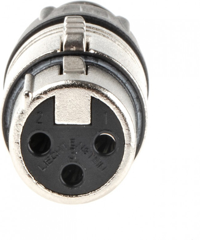 NC3FX, Вилка, XLR, "мама", PIN 3, прямой, на провод, пайка, 3,5-8мм, 16А