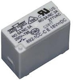 892H-1AH-C 5VDC, Реле 1 замык. 5VDC, 10A/250VAC SPST-NO