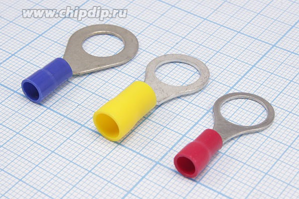 Клемма"O" d10,5, 4,0-6,0S, обжимная, желтая; №1207 Y клемма"O" d10,5\\S4,0~6,0\ \\жел\RV5,5-10\