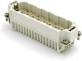 93601-0112, Heavy Duty Power Connectors 64P+ PE M INSERT 10A CRP TERM 7164.4124.0