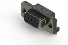 624-009-661-032, D-Sub Standard Connectors 9P RCPT RA .200 FP