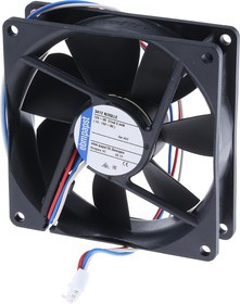 3412N/2GLLE-453, Осевой Вентилятор, серия 3400N, 12 В, Square, 92 мм, 25.4 мм, Скольжения, 20.85 фут³/мин