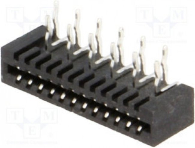 DS1020-04-12BRT1, Разъем: FFC (FPC), угловой 90°, PIN: 12, NON-ZIF, THT, луженые, 1мм DS1020-04-12BRT1, Разъем: FFC (FPC), угловой 90°, PIN: 12, NON-ZIF, THT, луженые, 1мм