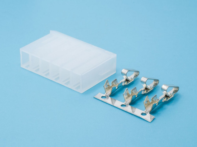 PHU-6/2, Разъем питания 6 контактов, гнездо на кабель, шаг 3,96мм