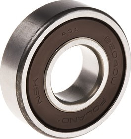 6204DDU Single Row Deep Groove Ball Bearing- Both Sides Sealed 20mm I.D, 47mm O.D
