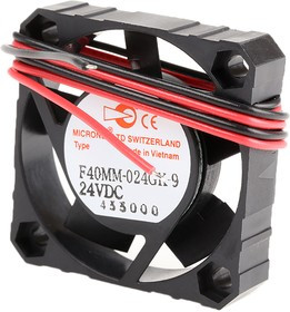 F40MM-024GK-9, F40 Series Axial Fan, 24 V dc, DC Operation, 9.18m³/h, 900mW, 54mA Max, 40 x 40 x 10mm