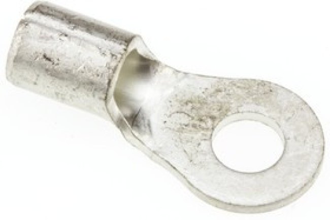 5.5-4, R Uninsulated Ring Terminal, 4mm Stud Size, 2.6mm² to 6.6mm² Wire Size